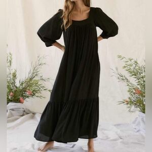 Christy Dawn Bianca Square Neck Peasant Dress